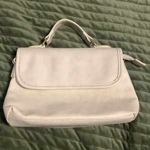 Ahdorned cream handbag purse